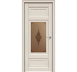 Дверь межкомнатная "Future-589" Дуб Серена керамика, стекло Сатин бронза бронзовый пигмент