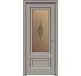 Дверь межкомнатная "Future-599" Дуб Серена каменно-серый, стекло Сатин бронза лак прозрачный