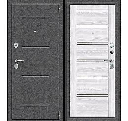 Дверь входная металлическая «Porta R-2 104/П28» Антик Серебро/Riviera Ice