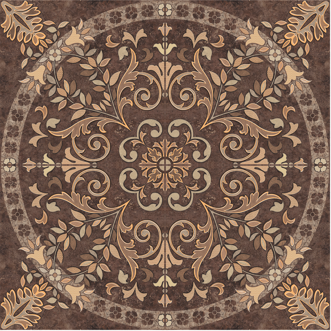 Pompei Панно напольное коричневое (PY6G114) 88x88